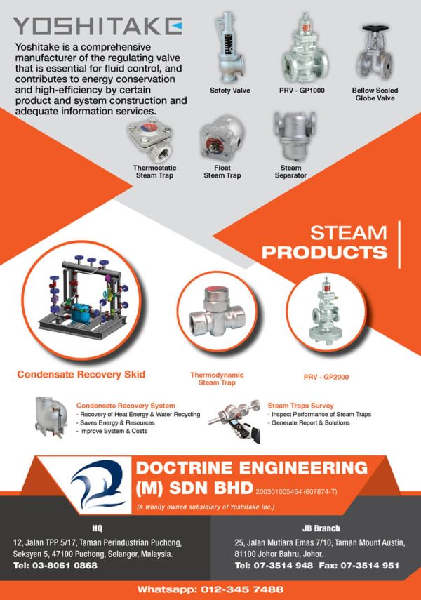 Steam Products, Safety Valve, Bellow Sealed Globe Valve, Thermostatic Steam Trap, Float Steam Trap, Steam Separator