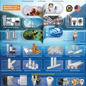 Cartridge Pleated Filters, High Flow PP Pleated, Capsule Filters, Stretch Film, OPP Tape