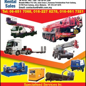 Skylift 20 Meter - 55 Meter, Low Loader 2 Axle & 4 Axle, Generator 20 KVA - 360 KVA, 200 Tones - 500 Tons Mobile Crane / Rough terrain Crane, Welding Machine 400AS - 500AS